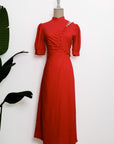 Astrid Convertible Midi Cheongsam - Red / Blue