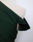 Asymmetrical Off-Shoulder Top - Forest Green / Fuchsia / Black (Pre-Order)