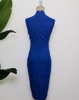Liv Convertible Sleeves Cheongsam - Red / Blue