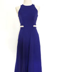 Jem Racer Cut-Out Midi Jumpsuit - Black / Cobalt