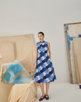 Bloom Convertible Cut-Out Cheongsam - Pink/Blue