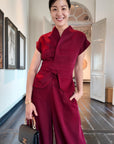 Maven Top - Wine / Pink
