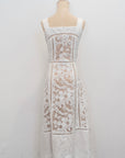Adele Lace Dress - White / Navy
