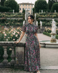 Gigi Pleated Maxi Cheongsam - Sakura
