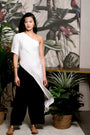 Luna Toga Pants Set - Ebony & Ivory