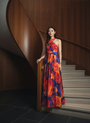 Rhea Halter Maxi Dress - Anya / Sunset Bloom