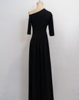 Maia Asymmetrical Maxi Dress - Black / Purple