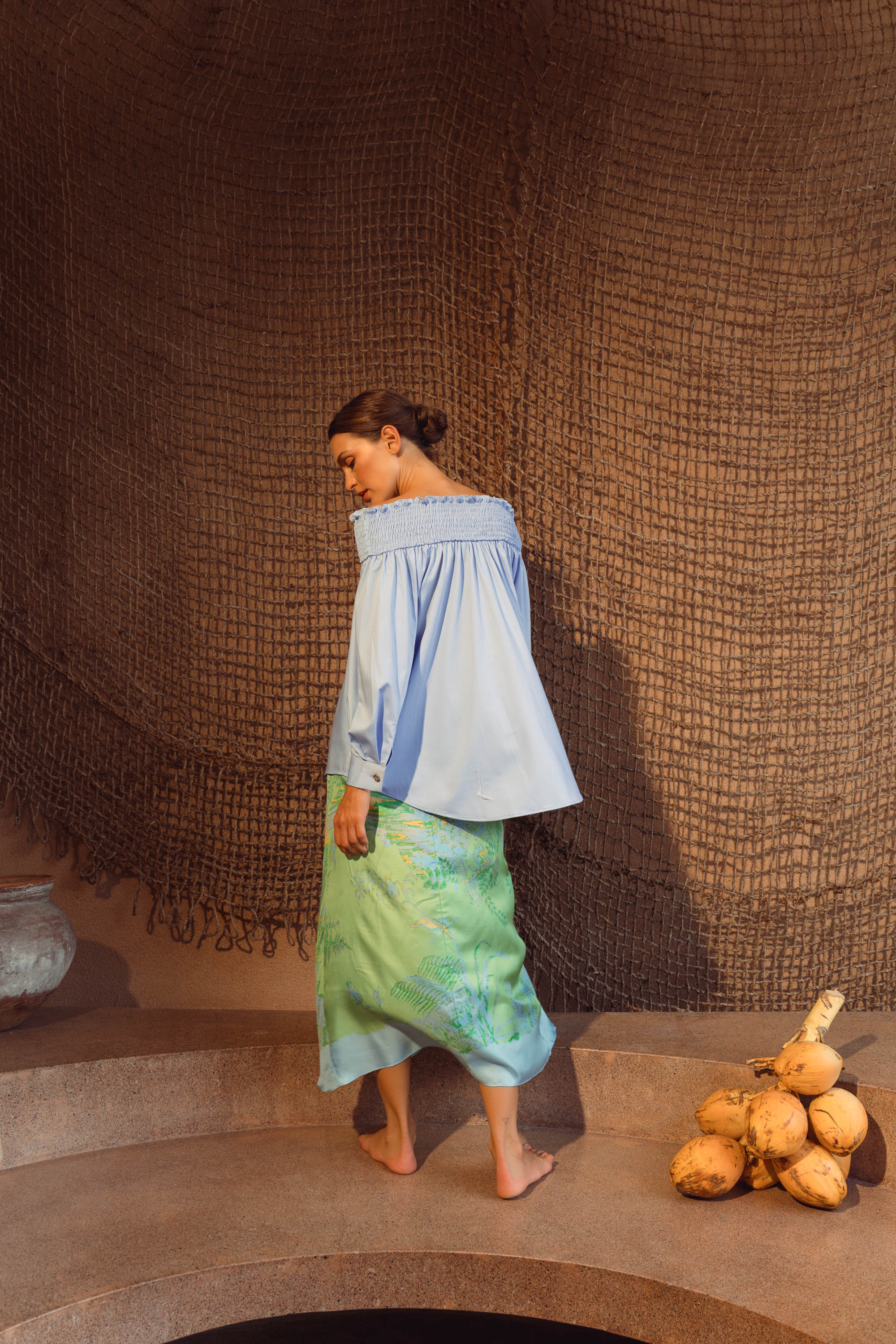 Fern Forest Silk Skirt