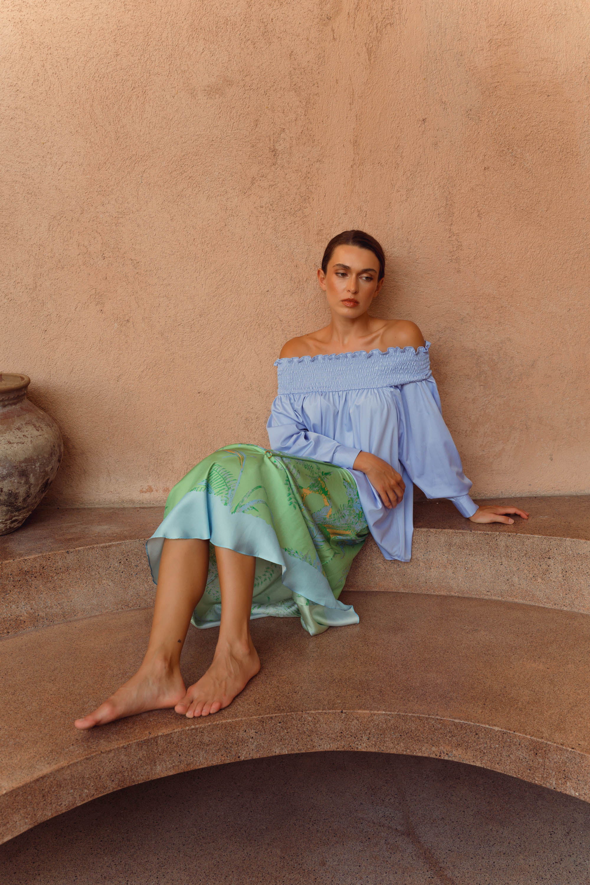 Fern Forest Silk Skirt