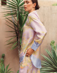 Fern Forest Silk Shirt - Green / Lilac