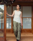 Mizu Beaded Silk Tank - Black / White