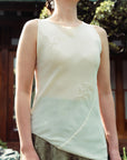 Mizu Beaded Silk Tank - Black / White