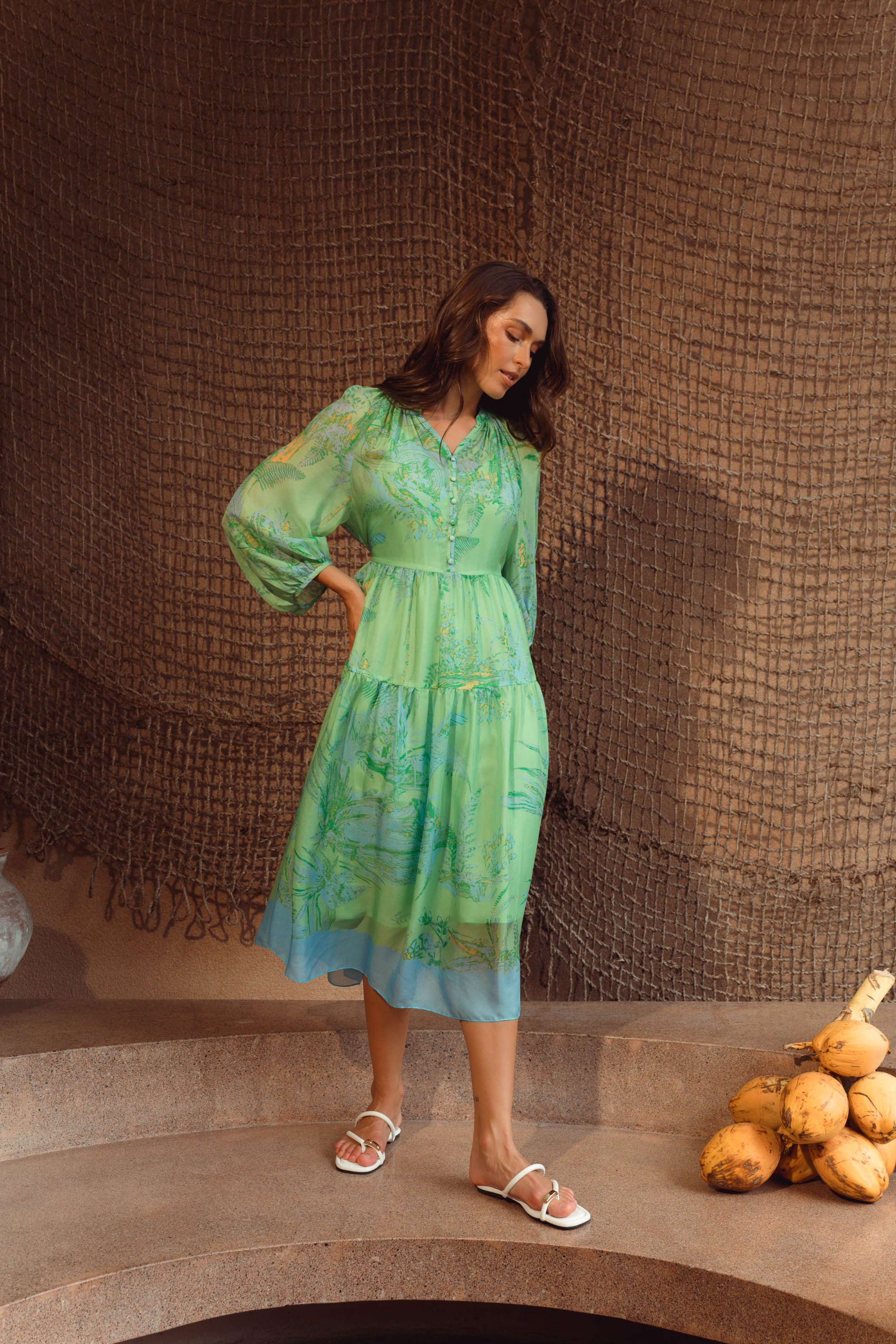 Fern Silk Dress