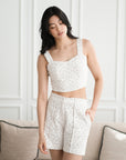 Wes Tailored Shorts - Ivory Geo Lace