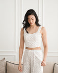 Wes Tailored Shorts - Ivory Geo Lace