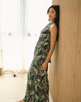 River Peplum Pants Set - Forest Swirl / Bengal Stripe