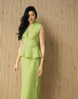 Viola Textured Maxi Skirt Set - Lime