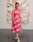 Bloom Convertible Cut-Out Cheongsam - Pink/Blue
