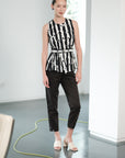 Kimmie Laced Up Cupro Pants - Black / Khaki