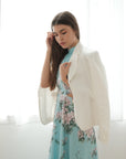 Nola Tailored Blazer - Blush Pink / White / Navy