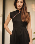 Ava Maxi Jumpsuit - Black / Royal Purple (Pre-Order)