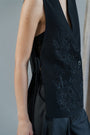 Hikari Beaded Vest - Black / White