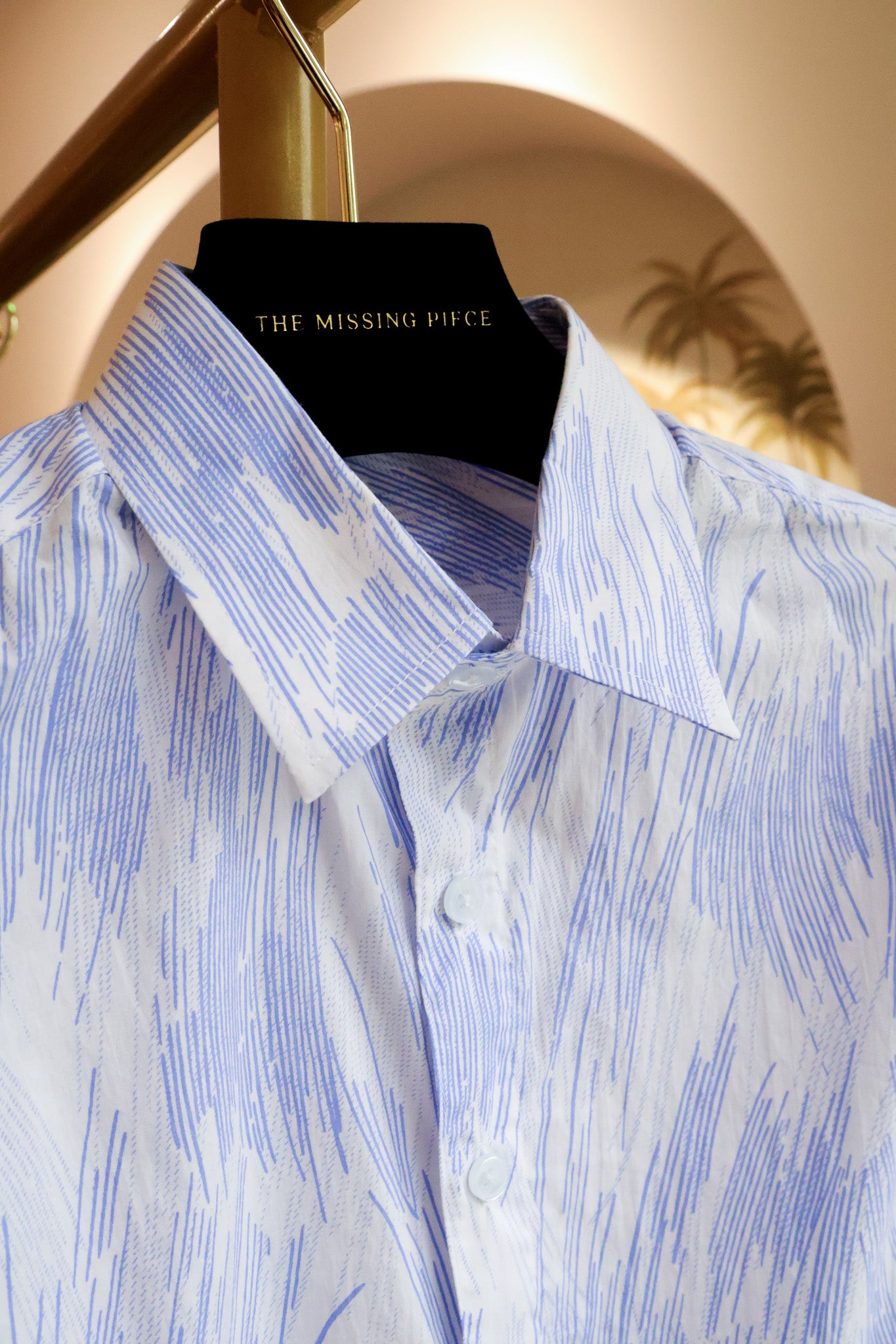 Kei Men's Shirt - Crimson / Blue