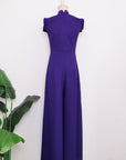 Ava Maxi Jumpsuit - Black / Royal Purple (Pre-Order)