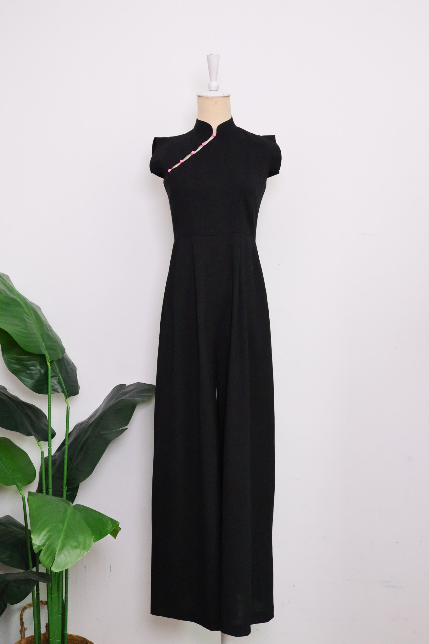 Ava Maxi Jumpsuit - Black / Royal Purple (Pre-Order)
