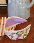 Embellished Floral Jacquard Headband