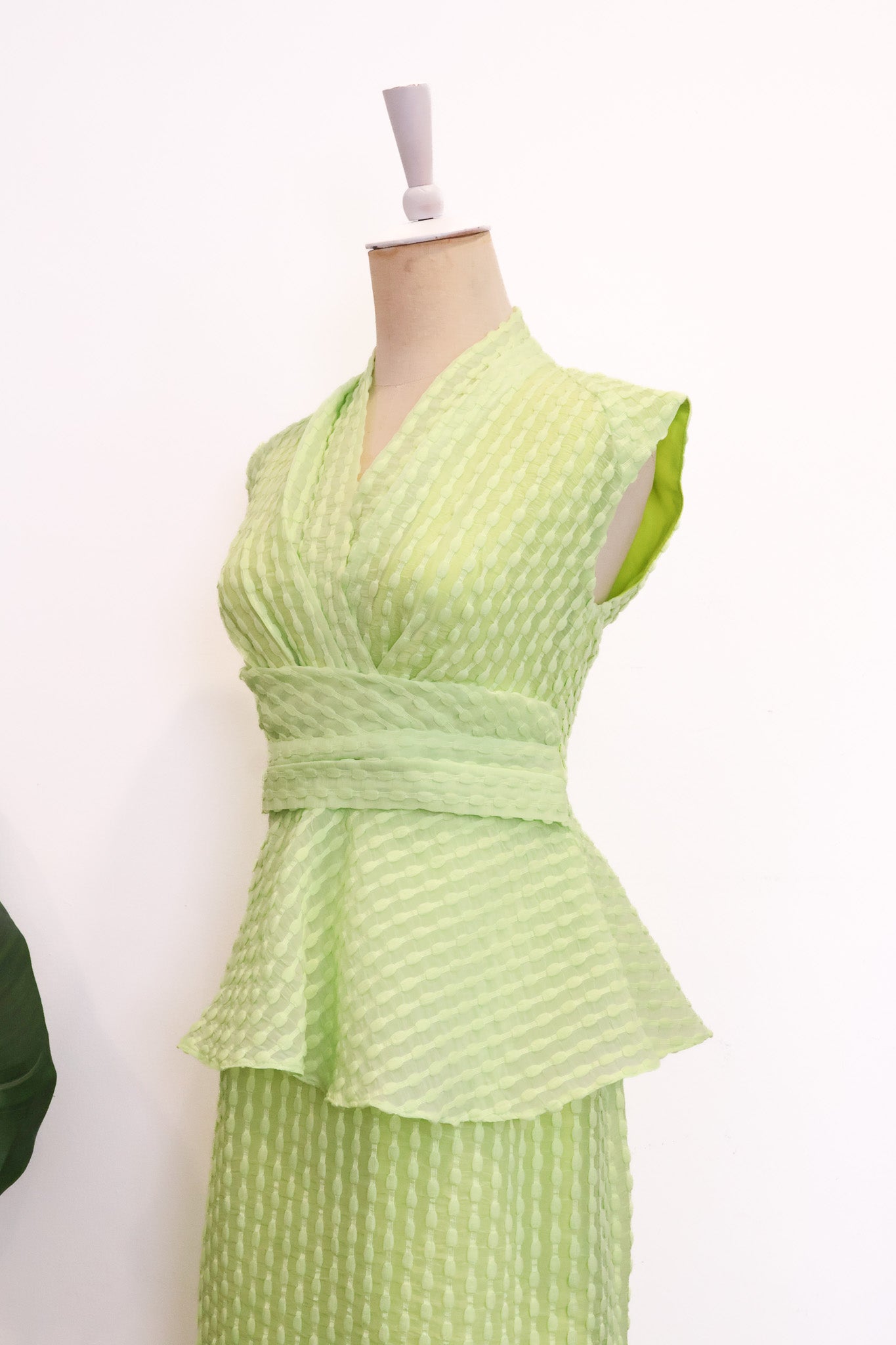 Viola Textured Maxi Skirt Set - Lime