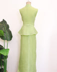 Viola Textured Maxi Skirt Set - Lime