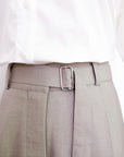 Mia Tie-Back Shirt - Blue Weave / White