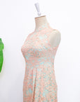 Signature Lace Cheongsam (Midi) - Fuchsia / Peach / Navy (Pre-Order)