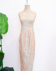 Signature Lace Cheongsam (Midi) - Fuchsia / Peach / Navy (Pre-Order)