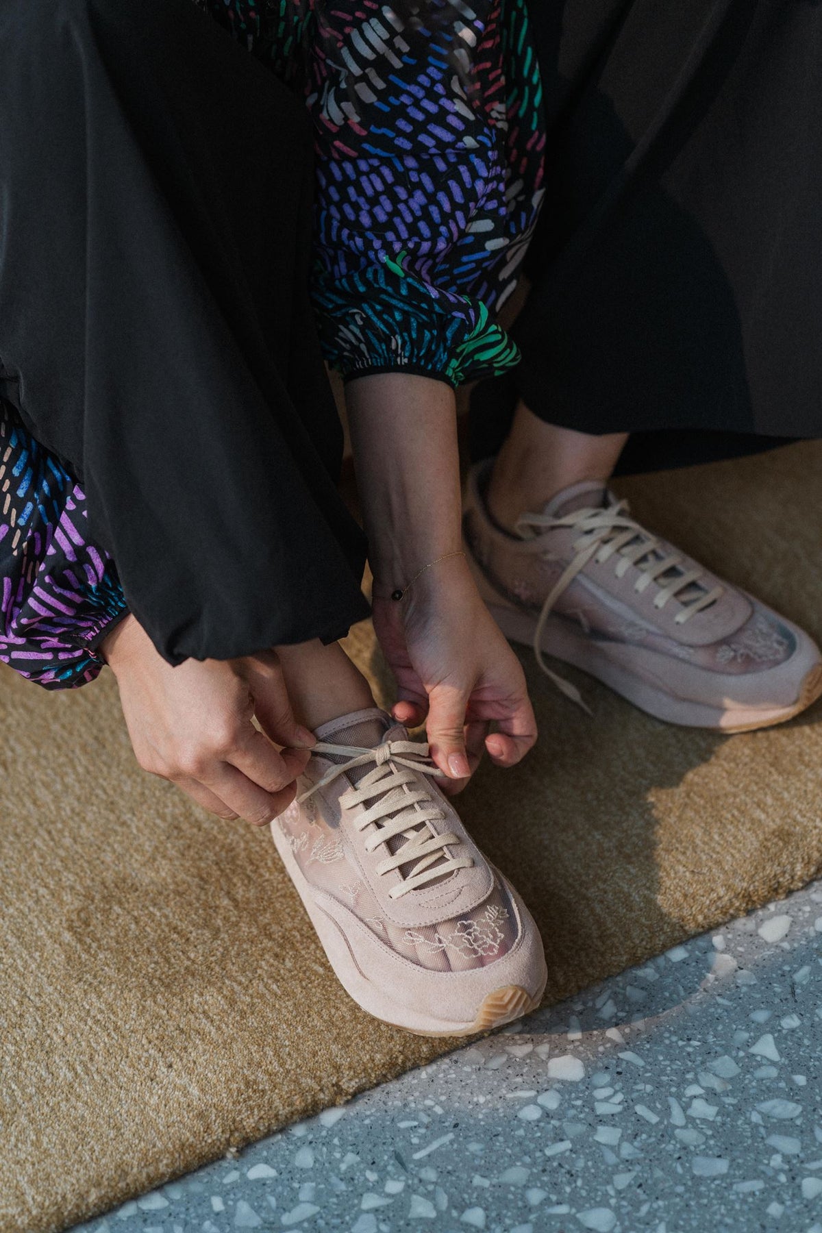 Mesh Embroidery Sneaker