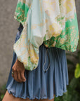 Breeze Throwover Jacket - Abstract Botanical / Pastel Paisley
