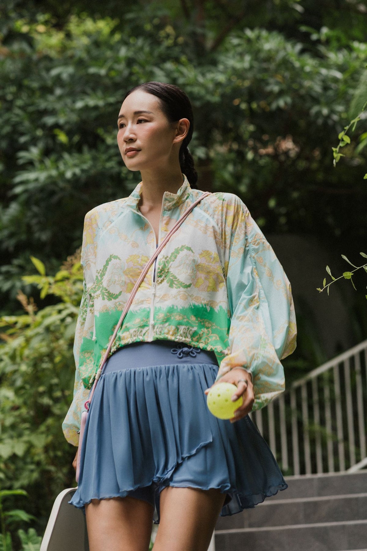Breeze Throwover Jacket - Abstract Botanical / Pastel Paisley