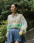 Breeze Throwover Jacket - Abstract Botanical / Pastel Paisley
