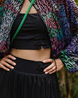 Game On Tulle Skort - Black / Dusty Blue