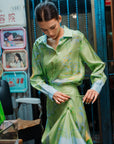 Fern Forest Silk Skirt