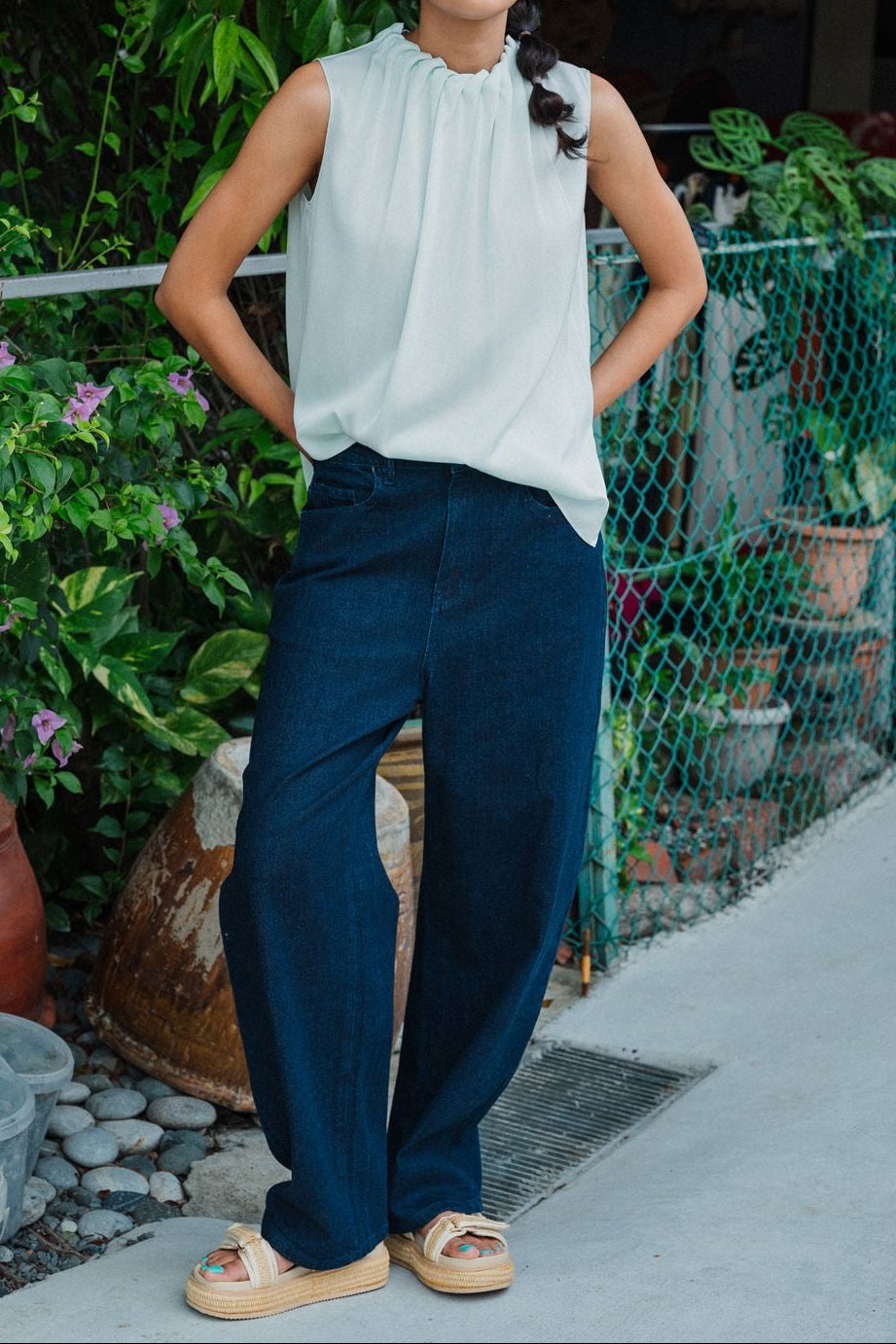 Balmoral Mint Silk Top