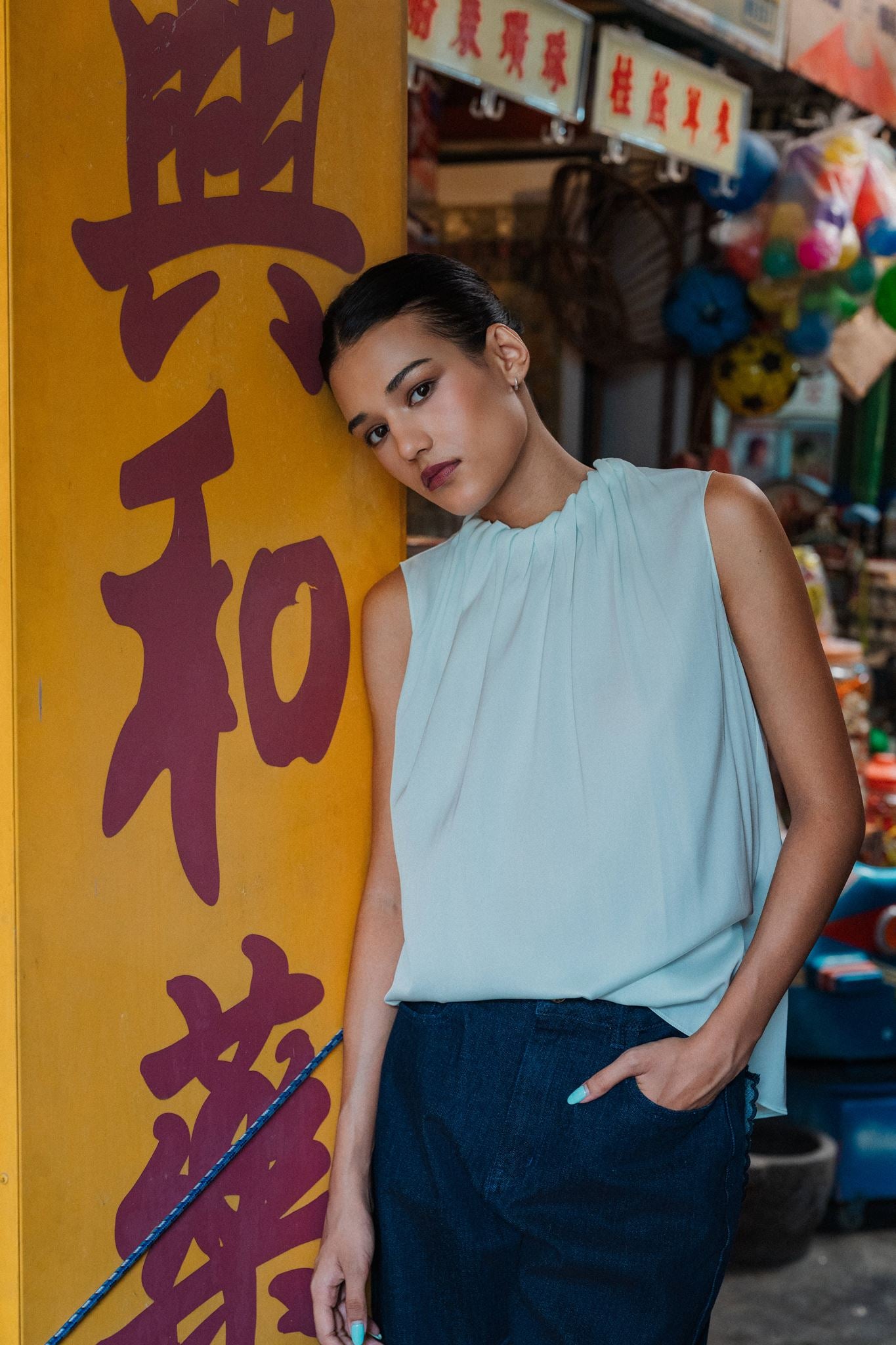 Balmoral Mint Silk Top