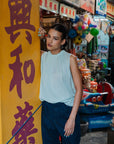 Balmoral Mint Silk Top