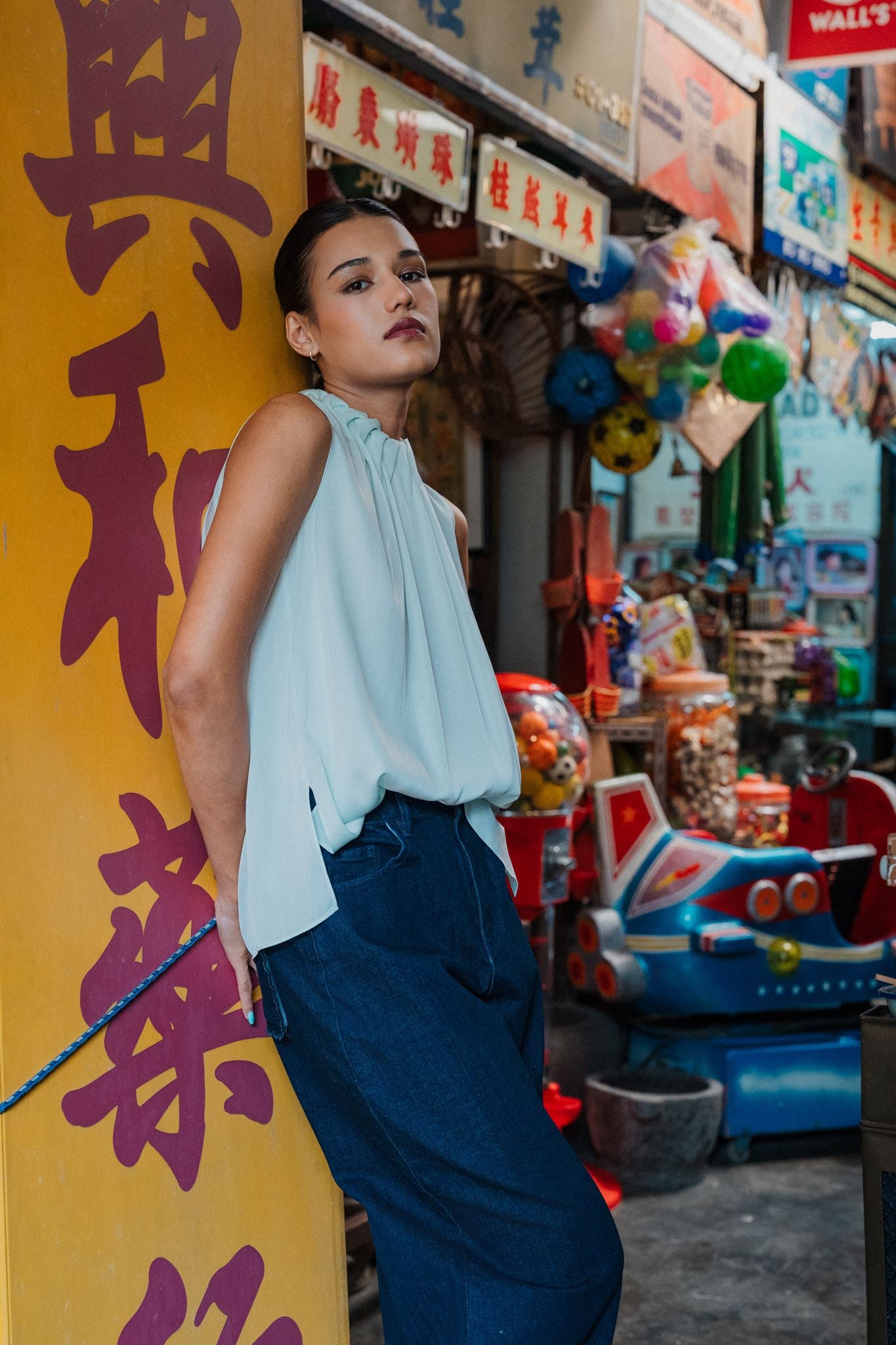 Balmoral Mint Silk Top