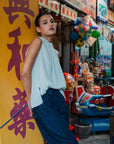 Balmoral Mint Silk Top