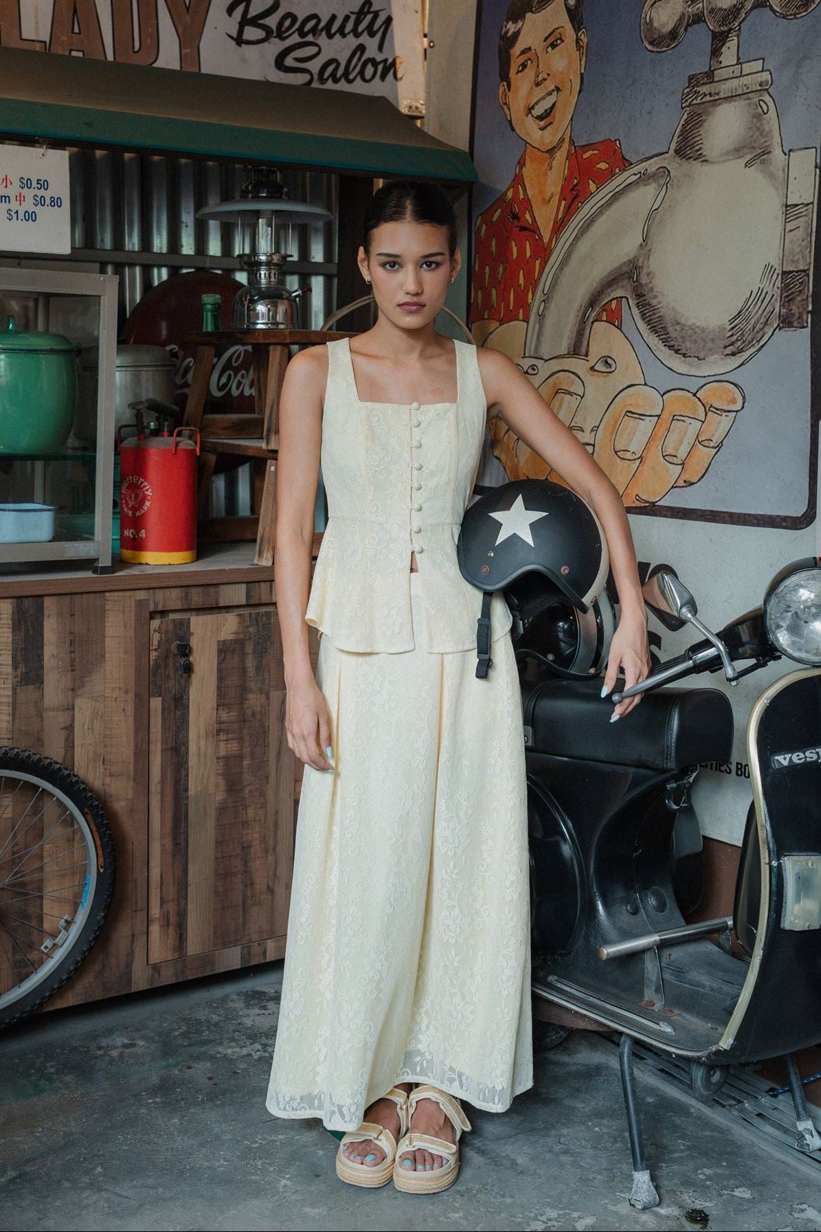 Mulia Lace Flared Skirt