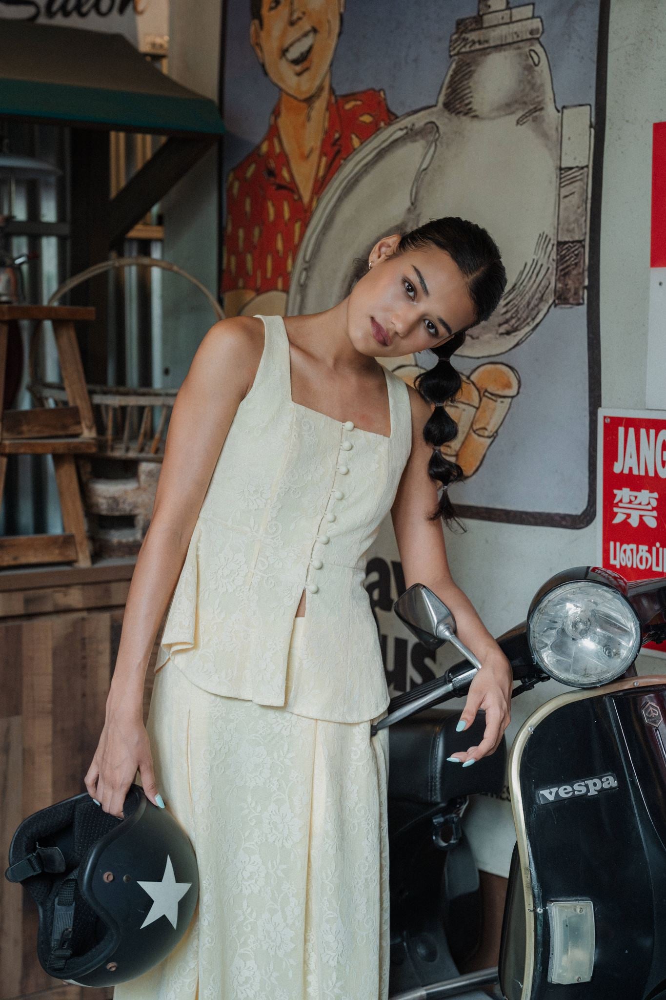 Mulia Lace Flared Skirt