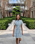Lil' Aimee Lace Cheongsam - Lime Green & Chambray