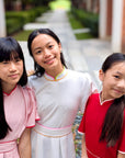 Lil' Signature Cheongsam - White / Red / Pink